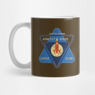 Atheist Space Laser Club - distressed Mug
